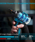 Kick Ass Cordless Drill And Brushless Impact Driver Power Tool Combo Kit For Home Diy Tasks showcasing powerful brushless motor.