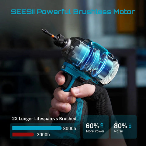 Kick Ass Cordless Drill And Brushless Impact Driver Power Tool Combo Kit For Home Diy Tasks showcasing powerful brushless motor.