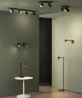 Ascoli Twin Indoor Spotlight Bar In Matte Black Finish With Dual Adjustable Heads Tilt And Rotate For Kitchen Islands
