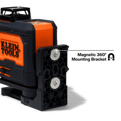Self Leveling Laser Level With 3x360 Degree Green Beams Rechargeable Battery Magnetic Mount And Compact Rugged Design For Fast Accurate Interior And Exterior Layouts On Any Jobsite magnetic 360° mounting bracket