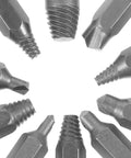 Heavy Duty High Speed Steel Screw Extractor Kit With 6.3mm Stripped Bit Head For Tough Automotive Repairs And Household Fixes, close-up