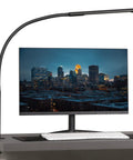 Flexible Gooseneck Swing Arm Desk Lamp With 12W Eye Care LEDs, Stepless Dimming And Adjustable Color Temperature over monitor