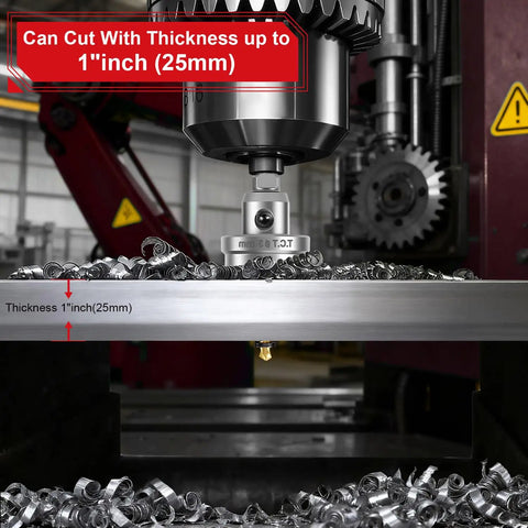 Heavy Duty Tungsten Carbide Tipped Hole Saw Set 2 Pack 35 Millimeter with 1 inch cutting capability on steel sheets.