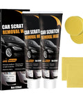 Instant Scratch Eraser Kit For Cars Light To Medium Scratches And Swirls That Vanish In Minutes No Fuss Universal Auto Paint Repair Polish Safe On All Car Colors DIY Easy Car Detailing Solution with two tubes, sponges, wipes, and packaging