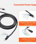 Side Mounted Outboard Remote Throttle Control Box With Power Trim Switch And Lanyard 16.3 Ft Harness 8 Plus 4 Pin Marine
