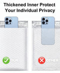 100 Pack 6x10 Inch Bubble Mailers With 6x9 Inch Inner Size Self Seal Padded Envelopes comparison with phone size