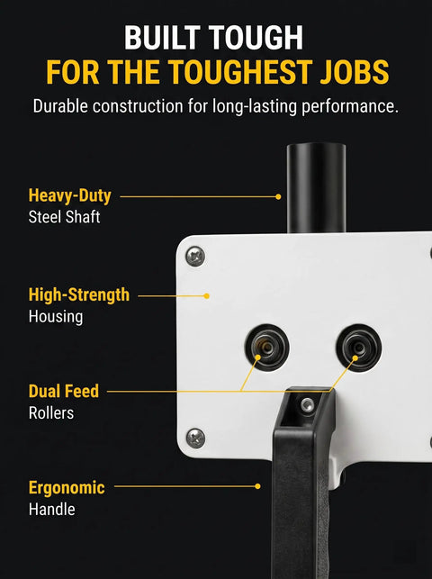Heavy Duty Drill Powered Cable Pulling Tool Automatic Wire Fish Tape For Electricians Easy Threading In Pvc Metal Conduit Up To 0.3 Inch close-up of durable steel shaft and ergonomic handle.