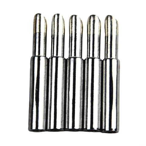 Five Piece 900 Mt Series Copper Soldering Tips Thick Transfer Welding Station Replacement For Heat Iron Plus Power Supply Pure Metal Efficiency - close-up of five pure copper tips.