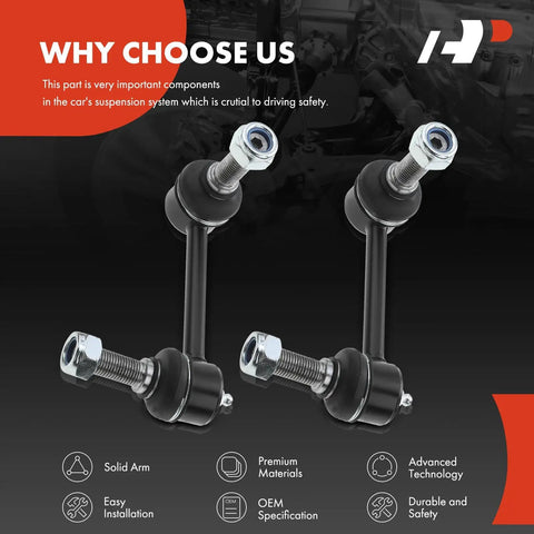 2 Pack Front Sway Bar Links Stabilizer Kit For Chevy Trailblazer SSR GMC Envoy Buick Rainier Saab Nine Seven X Isuzu Ascender