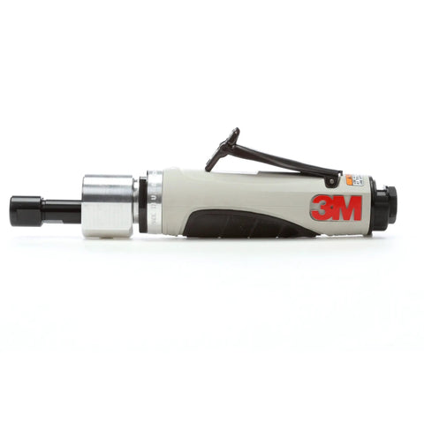 Heavy Duty Pneumatic Die Grinder With 1 Hp Motor And 8000 RPM Straight Shaft shown from the side with a narrow quarter inch collet.