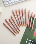 Set Of 12 Rose Gold Motivational Quote Pens With Screen Touch Stylus Snarky Office Scripture Ballpoint Pens In Black Ink