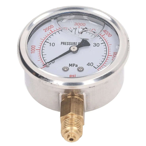 Top Rated High Pressure Tester Kit With Easy Install Flexible Tube And 8 Couplings For Excavators Pump Testing Up To 60MPa Gauge Accuracy brass pressure gauge, 60MPa, threaded fitting