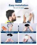 Six Pack Six Inch 5CCT Gimbal LED Recessed Ceiling Lights With Super Slick Rotation And Hella Bright Directional Spotbeam For Bathrooms And Kitchens Making Every Room Upgrade An Absolute Game Changer installation steps shown with a person mounting light panel.