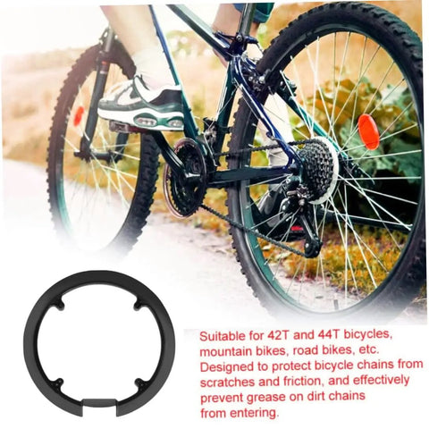 Sprocket Guard Chain Cover for Bicycle Lightweight Crank Ring with Four Screws Easy Install protects chain on mountain bike