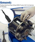 Hands operating Heavy Duty Truck Wheel Hub Cone Washer Removal Tool For Floating Axle Dual Rear Wheels DRW with 0.401 Air Hammer Shank Receiver