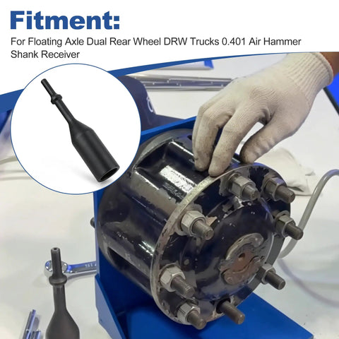 Hands operating Heavy Duty Truck Wheel Hub Cone Washer Removal Tool For Floating Axle Dual Rear Wheels DRW with 0.401 Air Hammer Shank Receiver