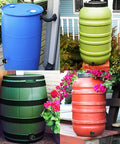 4 Pack Rain Barrel Bulkhead Fittings Kit With Plugs And Hole Saw Tool Easy Install 1 Inch ID PVC Spigot Connectors for rain barrels.
