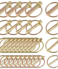 Heavy Duty Spring Steel Annular Ring Pins 50 Piece Assortment Kit For Trailers Trucks Automotive Agricultural And Industrial Equipment Rust Resistant Galvanized Steel Durable Fastening System Built Tough, 50 galvanized pins