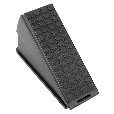 Heavy Duty Spring Door Stopper No Bend Foot Activated Windproof Metal Block For 20 To 60 Mm Door Gaps Matte Black Stainless Steel With Finger Pinch
