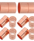 Premium Copper Coupling Fittings 0.59 Inch Straight Pipe Connectors With Grooved Stop Mechanism For Hvac And Industrial Water Systems