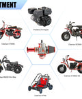 24mm PWK Carburetor Intake Manifold Kit for Predator 212cc and 196cc engines, compatible with various go-kart and mini bike models