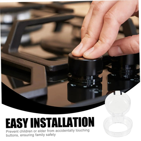 Six Pack Stove Knob Covers Transparent Safety Guards for Gas Electric and Induction Stoves and Washing Machines Easy to Install