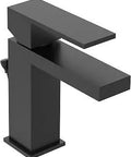 Matte Black Single Hole Bathroom Faucet With Drain Assembly And Lift Rod One Handle Low Flow 1 GPM Durable Scratch Resistant Finish
