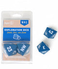 Oversized 8-Sided Wooden Dice Set For Outdoor Adventures With Directional And Number Dice, Exploration Bingo shown packaged