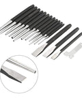 Sixteen Piece Mechanic Punches And Chisel Set Built To Last Heavy Duty Anti Rust Steel Pro Grade Tool Kit For Pros And DIYers