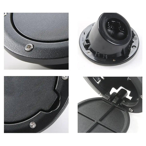 Jeep Wrangler 2007 2018 Gas Cap Fuel Door Cover No Locking Gas Tank Cover For JK JKU Rugged ABS detail views