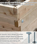 1/4-20 X 2 Inch Zinc Coated Elevator Bolts installed in wooden structure, showcasing flat head design for seamless fit.