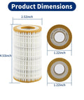 Dimensions of Premium Oil Filter For Mercedes-Benz Vehicles Like C-Class E-Class GLK ML S CLK, Replacement For A0001802609