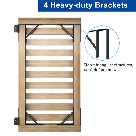 Beefy Heavy Duty Gate Corner Brace Kit With Adjustable Hardware To Keep Your Wooden Gate From Sagging Fits Fences Driveways Corrals And Wood Windows Reinforced Steel Brackets Easy Install Door Not Included