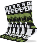 5 Pack Athletic Running Socks With Targeted Muscle Support And Vibration Dampening, featuring a unique design.