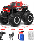 Amphibious RC Monster Truck 1 16 Scale All-Terrain Off-Road Beast with accessories including remote and batteries.