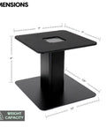 Desktop Speaker Stands Pair With A 7 By 7 Inch Metal Tray And 6 Inch Height Built For Studio Or Desk Setup Anti Skid Vibration
