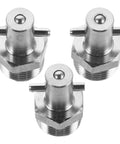 Top Notch Stainless Steel Needle Grease Fitting Kit For Rigs And Farm Jobs Stops Leaks With High Pressure Hydraulic Connectors Good For Heavy Duty Tractors And Construction Sites So You Get Grimy Work Done Without Hassle Or Rust, three fittings