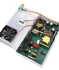Internal view of Adjustable DC Power Supply 0 To 24V, 20A Buck Converter From 110/220V AC To Regulated 24V DC showing circuitry.