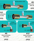26 Piece AC Hose Kit With Six Point Five Foot Hoses And Fittings For Most Cars Trucks And SUVs Universal Auto AC Repair Kit