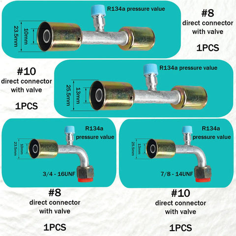 26 Piece AC Hose Kit With Six Point Five Foot Hoses And Fittings For Most Cars Trucks And SUVs Universal Auto AC Repair Kit