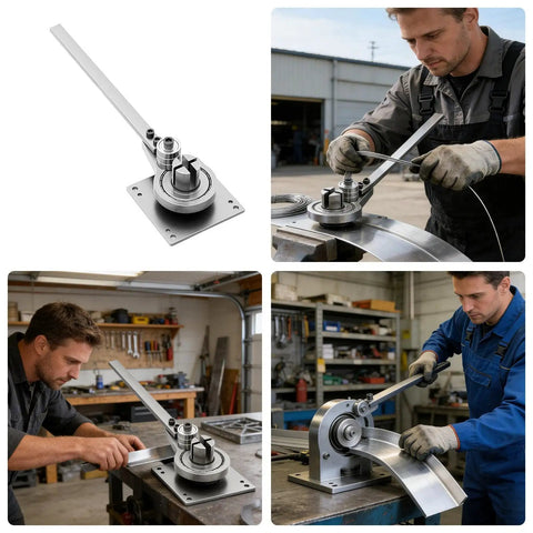 Manual Metal Bending Tool For Steel And Copper Pipes And Hoses Heavy Duty Handheld Portable Bender in workshop use