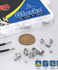 Heat Set Threaded Inserts Kit For 3D Printing M2 To M6 100 Pcs 303 Stainless Knurled Female Inserts For Plastic Parts And DIY Prototyping Durable Metal Threads For Strong Joints with box and tool.