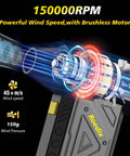 High Speed 150000 RPM Electric Air Duster Ditch Canned Air Portable Blower For Computer Keyboard Car And Home Cleaning 45 Meters