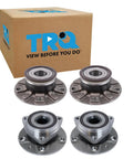 Front and Rear Wheel Bearing and Hub Assembly Set for 2015 to 2021 Volkswagen GTI, 2019 to 2021 Jetta S SE R Line SEL Premium