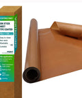 PTFE Teflon Sheet Roll 39 Inch By 15 Foot 5 Mil Thickness Heat Resistant Nonstick Cover displayed on a crafting mat.