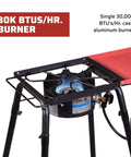 Pro 30 Single Burner Grab-and-Go Outdoor Stove With 30,000 BTU Cast Aluminum Burner, Foldable Side Shelf visible
