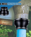 2 Pack 8 Inch To 6 Inch Flexible Rubber Pipe Coupling Reducer With Stainless Steel Clamps For Cast Iron PVC Steel Plastic Lead Pipe Connector Easy Install For Home Plumbing Projects, on pipe