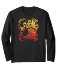 Psychedelic Blues Rock Musician Long Sleeve Tee Featuring Dope Retro Artwork And Officially Licensed Vibe For Fans Of Classic Guitar Icons.
