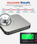 Digital Kitchen Scale With 22 Lb Capacity, 1g/0.1oz Precision, Tare Function, 7 Units, Stainless Steel Platform With Remote LCD Display
