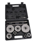 Open case with Premium Tungsten Steel Concrete Hole Saw Kit For HVAC And Plumbing Drilling Multi Material 30mm To 110mm Heavy Duty Set 7 Pieces